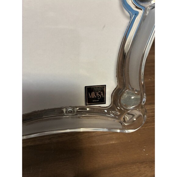 Mikasa Lead Crystal Vista Satin Double Picture Frame W Box Wedding Family - Picture 3 of 9